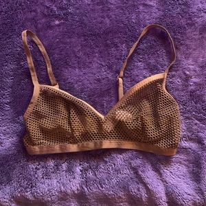 SAVAGE X FENTY Brown Fishnet Bralette